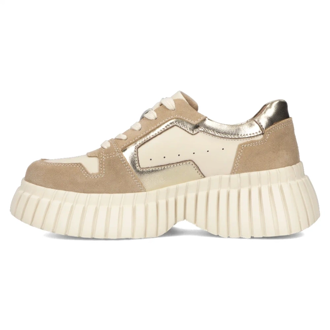 Skórzane sneakersy Filippo DP6780/25 BE GO beżowe