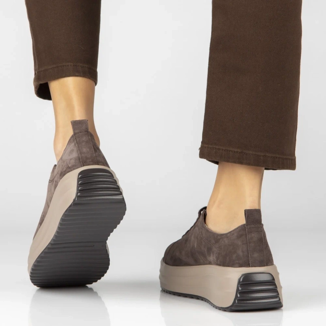 Skórzane sneakersy Filippo DP8339/26 D BR brązowe