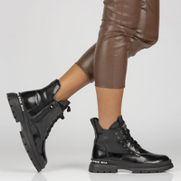 Leather boots Filippo DBT3063/22 BK black