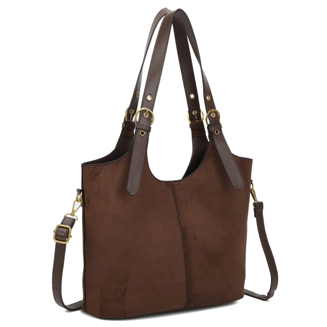 Brown handbag tall verso