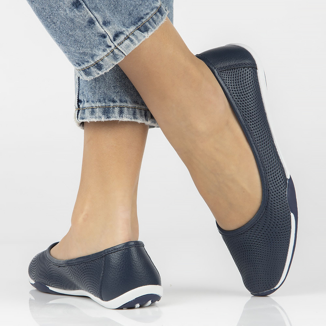 Leather shoes Filippo DP3681/23 NV navy blue