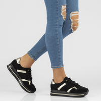 Leather sneakers Filippo DP2004/21 BK black