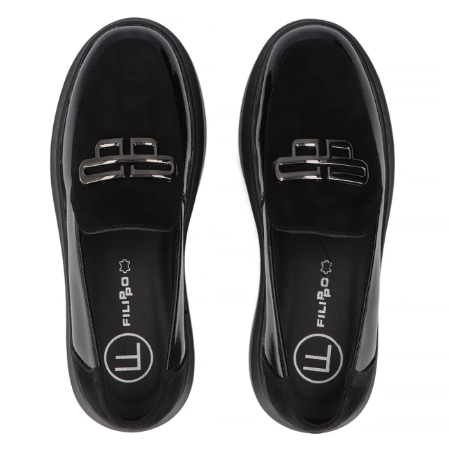 Leather shoes Filippo DP7216/25 BK black