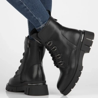 Leather ankle boots Filippo DBT6521/25 BK black