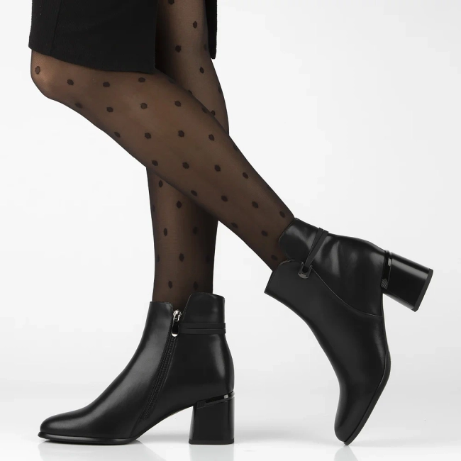 Leather ankle boots Filippo DBT7377/25 BK black