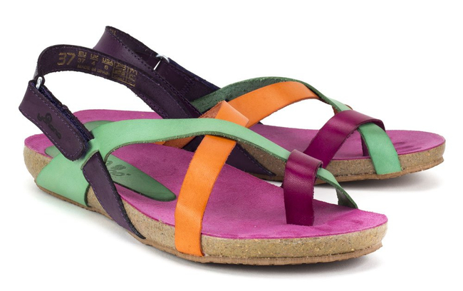 Sandały Yokono Ibiza-718 Vaquetilla Multi Fucsia