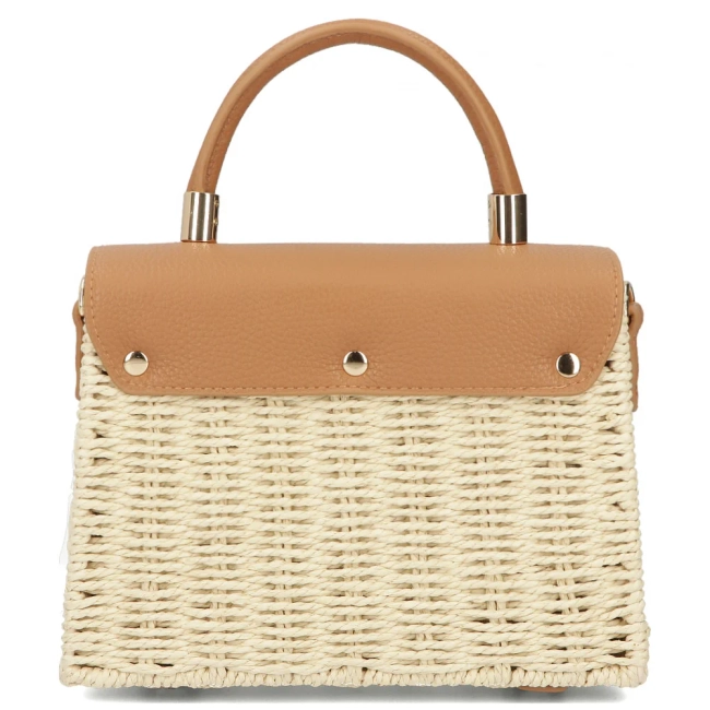 Beige box bag Grace
