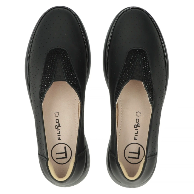 Leather shoes Filippo DP6208/24 BK black