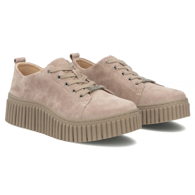Skórzane sneakersy Filippo DP8337/26 BE beżowe