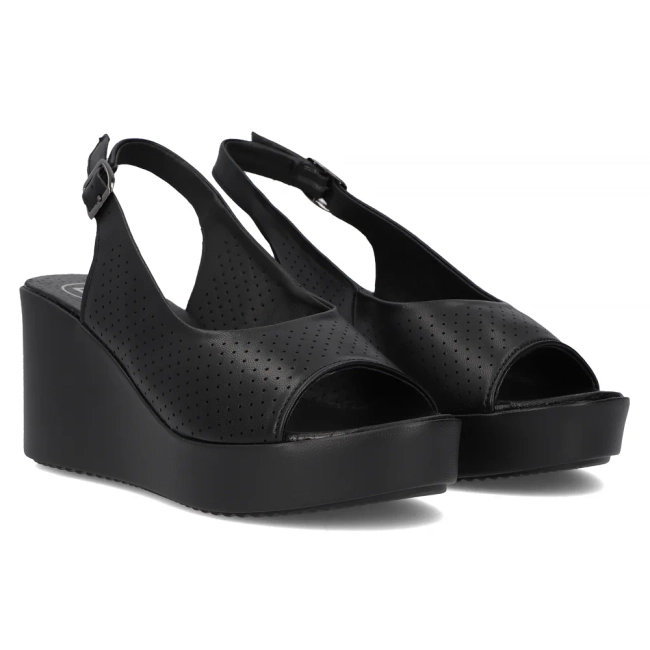 Leather sandals Filippo DS6204/24 BK black