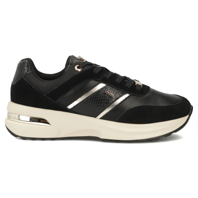 Skórzane sneakersy Filippo DP7772/26 BK czarne