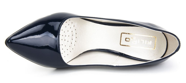 Czółenka Filippo 2160 Granatowy Lakier