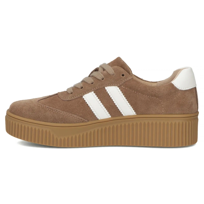 Leather sneakers Filippo DP6776/26 BE WH brown