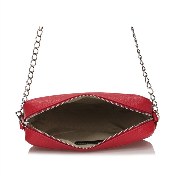 Handbag Toscanio Leather Messenger Bag B6 red