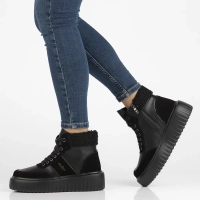 Leather ankle boots DBT6429/24 BK black