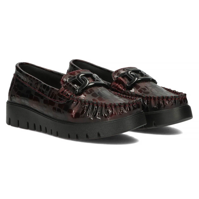 Leather loafers Filippo DP3334/24 BG burgundy