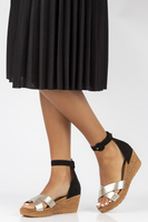 Leather sandals Filippo 04565-25/00-5 gold-black