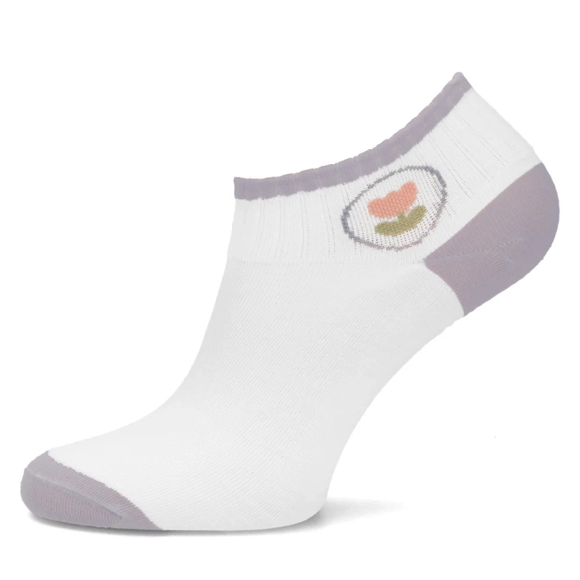 Skarpety damskie 2508-1 tulipan białe