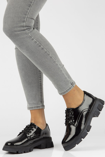 Leather shoes Filippo DP3153/22 BK black