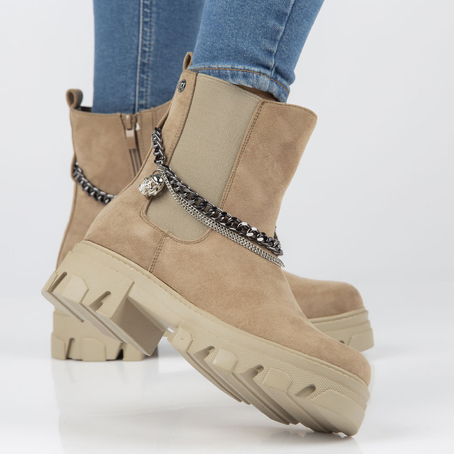 Filippo ankle boots HFN-8728 Beige