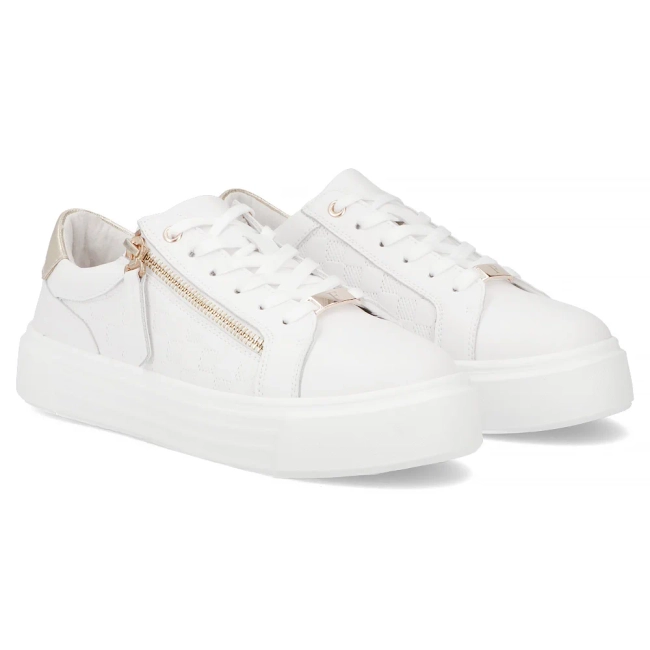 Leather shoes Filippo DP7493/25 WH white