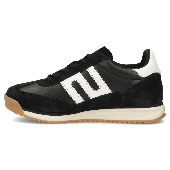 Skórzane sneakersy Filippo DP7686/26 BK czarne