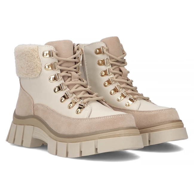 Leather ankle boots DBT6471/24 BE beige
