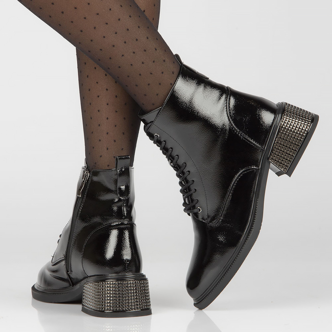 Leather boots Filippo DBT4110/22 BK black