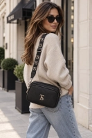 Black leather handbag Toscanio F152