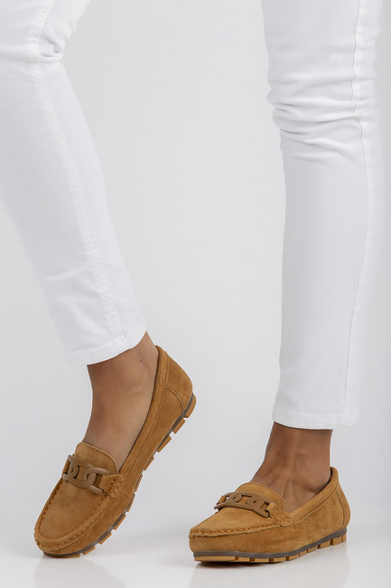 Skórzane mokasyny Filippo DP3630/22 BR brązowe