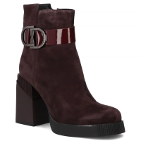 Leather heeled ankle boots Filippo DBT7183/26 BG burgundy