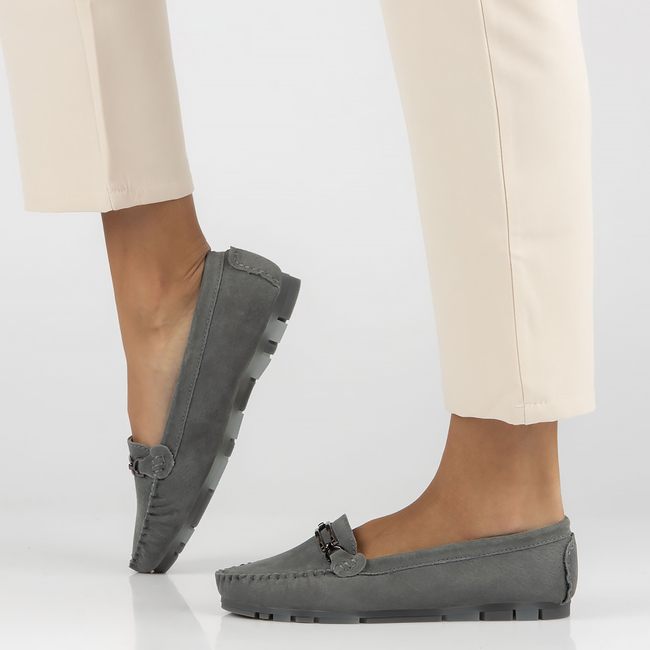 Leather loafers Filippo DP1202/23 GR gray