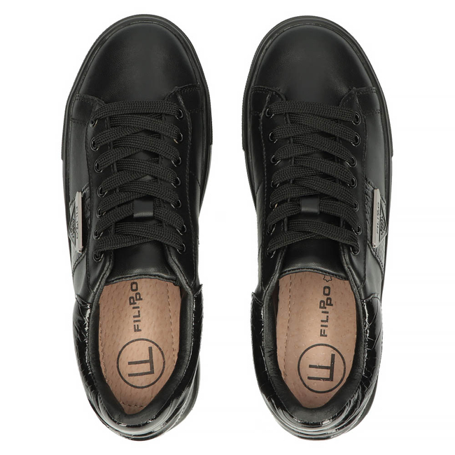 Leather shoes Filippo DP4707/23 BK black
