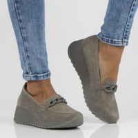 Leather shoes Filippo DP3632/22 GR grey