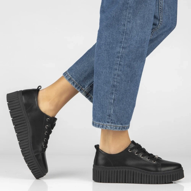 Leather sneakers Filippo DP8337/26 D BK black