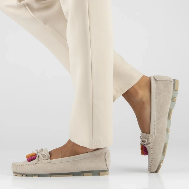 Leather loafers Filippo DP6136/24 BE beige