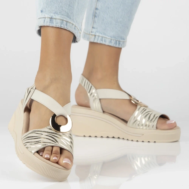 Leather sandals Filippo DS7576/26 GO gold