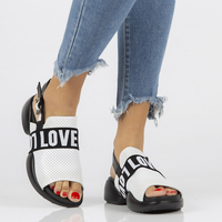 Skórzane sandały Filippo DS2153/21 WH białe