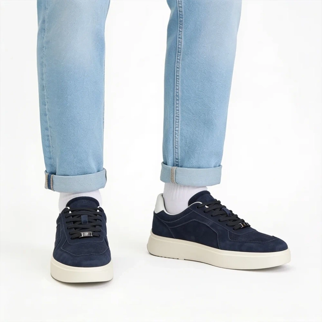 Leather Sneakers Filippo MSP7841/26 NV navy