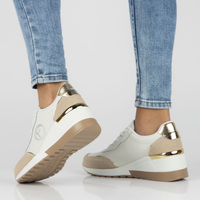 Skórzane Sneakersy Filippo DP4660/23 WH BE białe