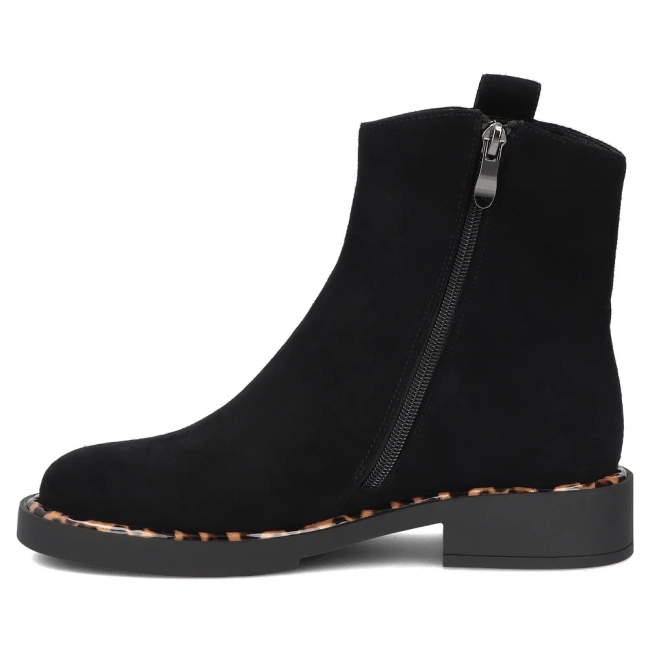 Skórzane botki Filippo DBT8159/26 BK LEO czarne