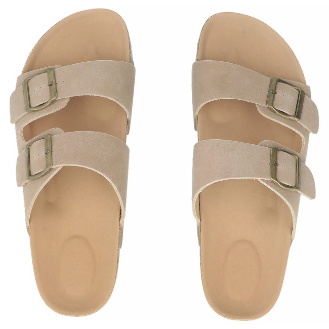 Skórzane klapki Filippo DK7885/26 TP taupe