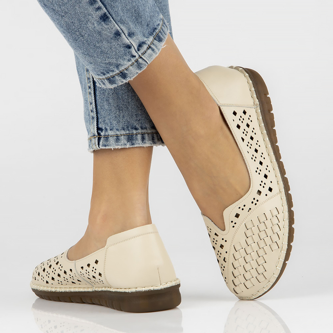 Leather shoes Filippo DP4541/23 BE beige