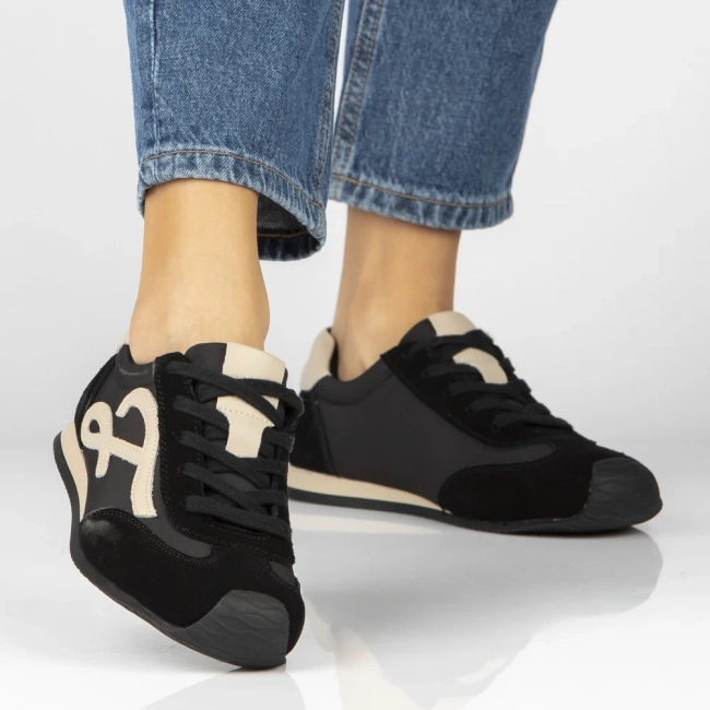 Skórzane sneakersy Filippo DP7967/26 BK czarne
