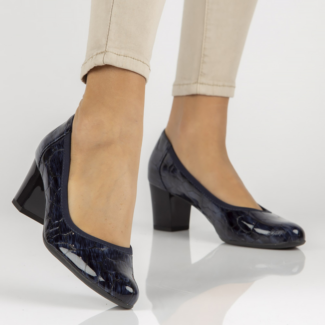 Leather Pumps Bioeco by Arka 5175/2307 navy