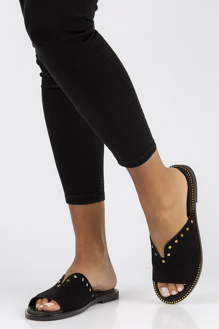 Leather Slippers Filippo LH-425 black