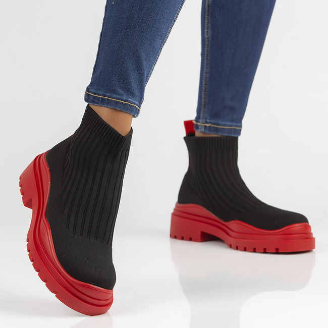 Botki Filippo 6850 czerwone