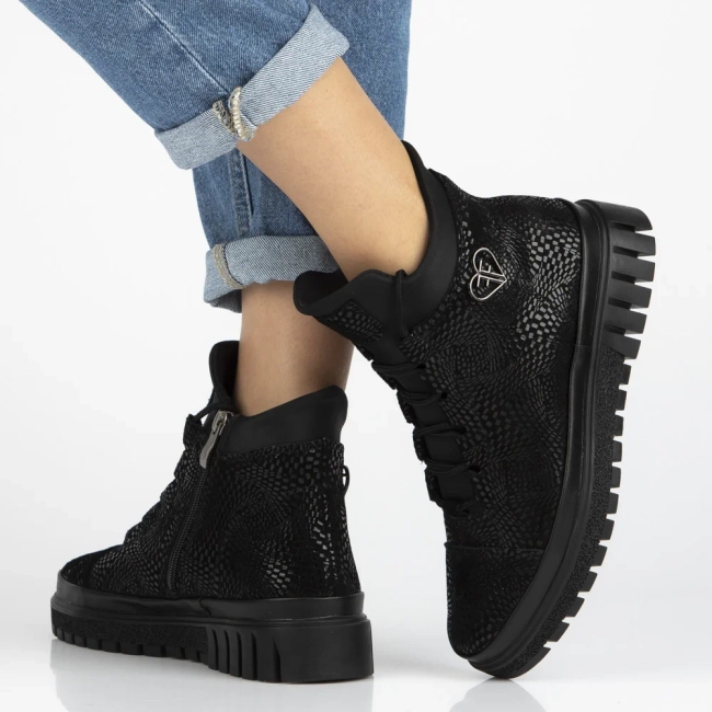 Leather ankle boots Filippo DBT7302/25 BK black