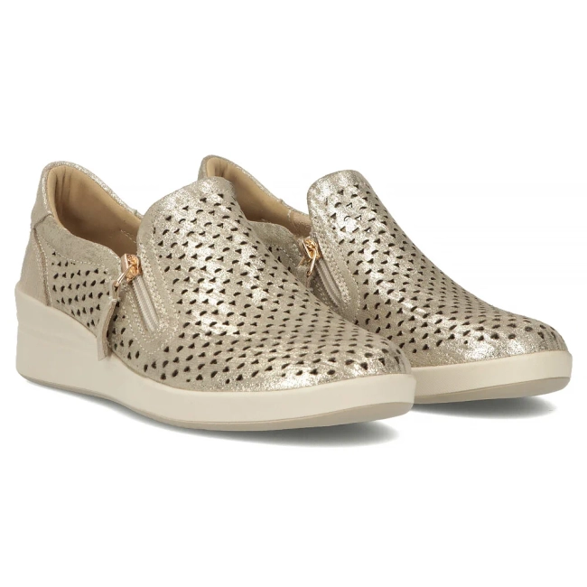 Leather shoes Filippo DP6210/25 GO gold