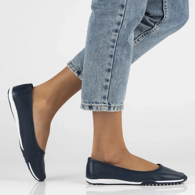 Leather shoes Filippo DP3681/24 NV navy blue